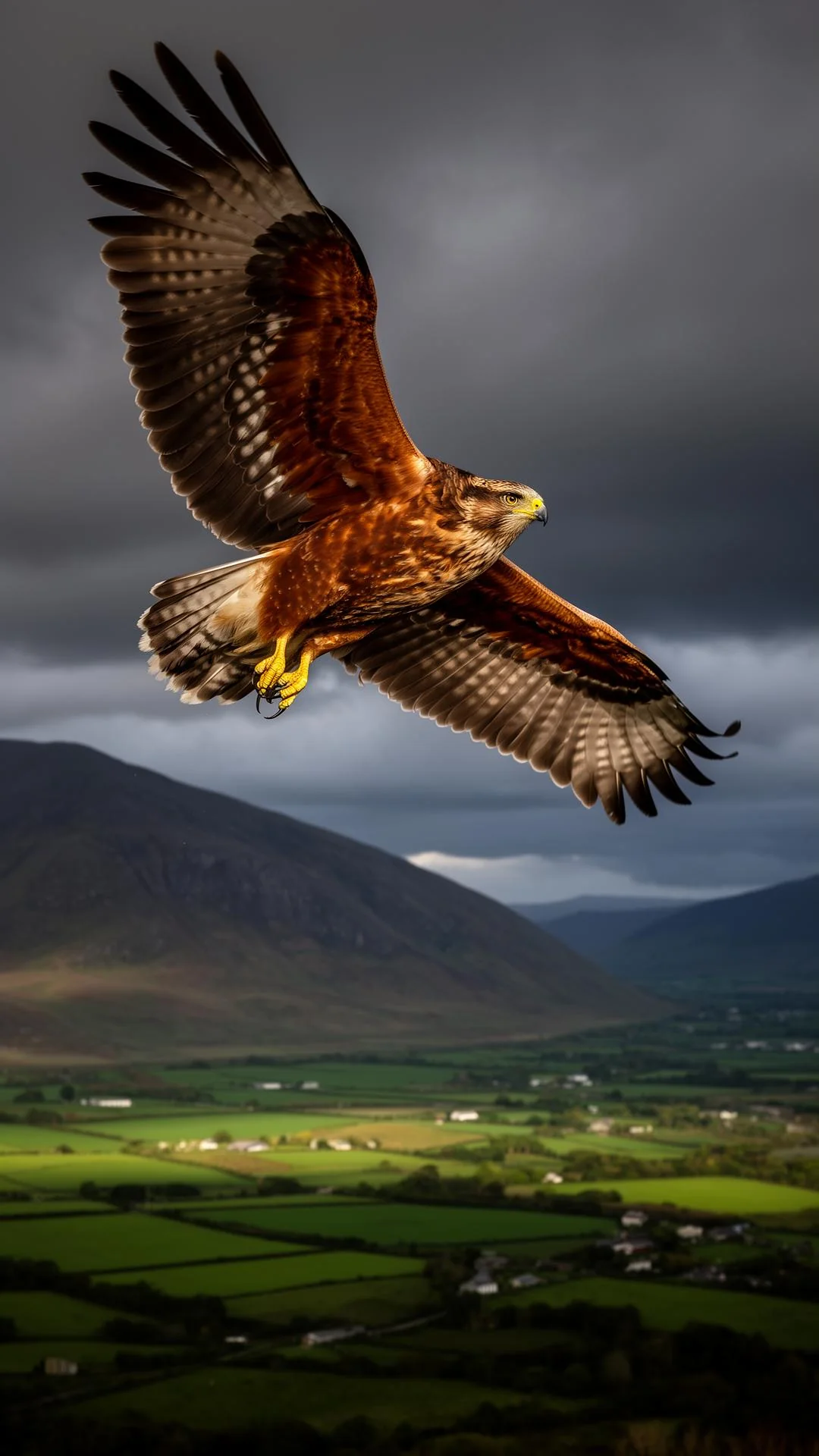 Harris Hawk in flight